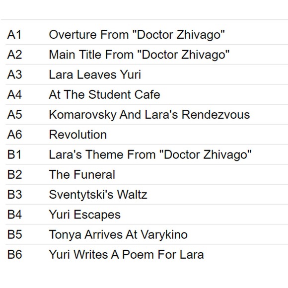 Doctor Zhivago Original Soundtrack LP 1968 MGM Repressed 1965 Released in Stereo - Picture 10 of 10